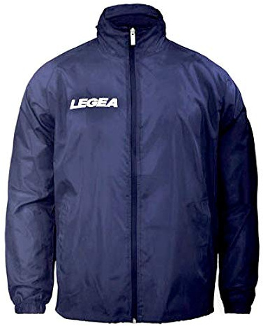 LEGEA Giacca antipioggia Italia Special da sport running water-resistant con cappuccio regolabile, zip impermeabile e tasche uomo