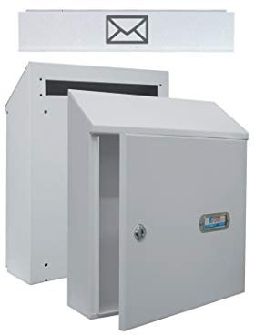 BTV | Bocacartas y Recogecartas con Cerradura Grado I | Buzon Exterior Disponible en Blanco, Bronce o Negro | 395x125x312 mm