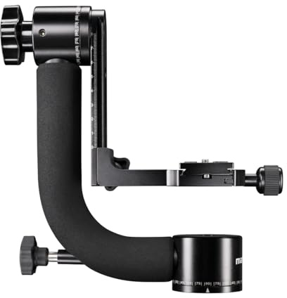 Mantona Gimbal TK-II Stativkopf für Teleobjektiv (Belastbarkeit 8 kg, Gewicht 1,06 kg inkl. Schnellwechselplatte)