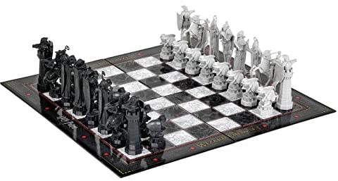 Harry Potter Schachspiel Replik aus Stein der Weisen Nachbildung Schachfiguren 5-11,5cm Spielbrett, 2 Spieler, 47x47cm lizenziert Kunststoff