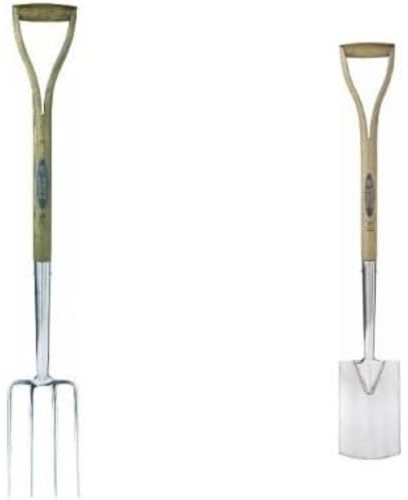 Spear & Jackson 4552BF Traditional Edelstahl-Damengabel & 4454BS Traditional Rostfreier Damenspaten