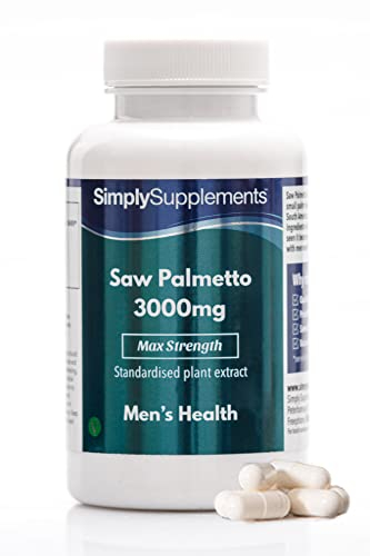 Gélules de Saw Palmetto 3000mg | Extrait standardisé à haute puissance | Végan & Végétarien | 180 Gélules = 4 Mois de Cure | Fabriqué au Royaume-Uni selon les normes GMP