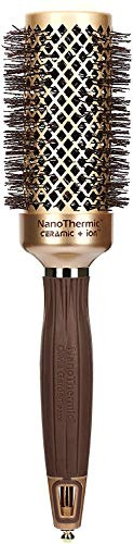 Olivia Garden NanoThermic Ceramic + Ion Round Thermal Hair Brush - Not Electrical - Professional Blowout Brush for Normal to Thick Hair, NT-44 1 3/4