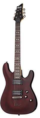 SCHECTER OMEN 6 WALNUT SATIN Electric guitars Metal - modern