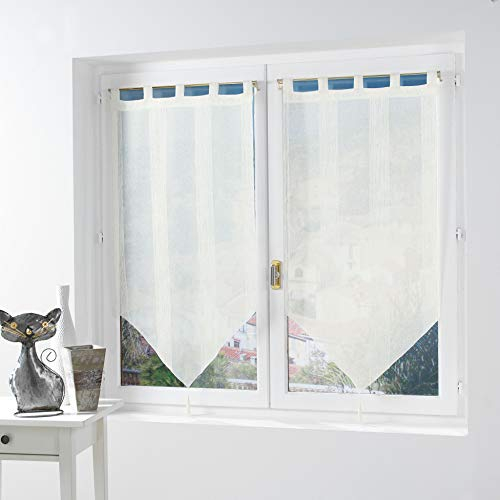 Douceur d'Intérieur Salina Tendaggio Fiocco Con Passanti, Neutro, 2 x 60 x 120 CM