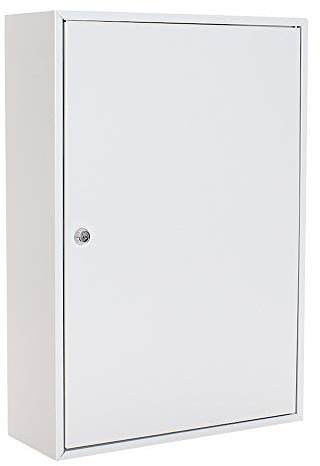 Rottner S 200 Single-Door Key Cabinet Cylinder Lock Swiveling Key Register Adjustable Hook Strips 200 Key Tags Free incl. Mounting Material