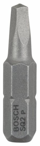 Bosch Professional Bit Extra-Hart für Innenvierkant-Schrauben (R2, Länge: 25 mm, 3 Stück), 2608521109