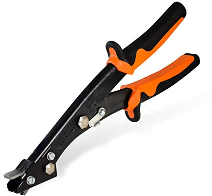 EDMA - Supercoup Inox - Cisaille Grignoteuse Spécial Inox avec Coupe Copeaux Intégré - Capacités 0,8 à 2 mm - 11255 - Outil Manuel de Qualité pour Professionnel et Particulier