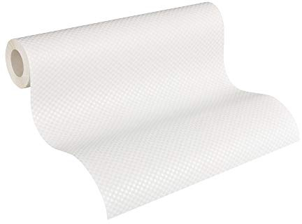 A.S. Création överdimensionerad fleecetapet Meisterfleece tapet 10,05 m x 0,53 m vit Made in Germany 164919 1649-19