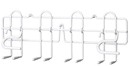 ClosetMaid 3462 Broom & Mop Holder for Wall or Door Mount, Durable White Metal Steel