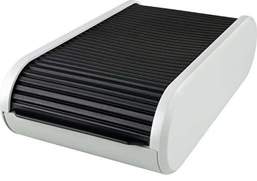 helit H6218098 - Visitenkartenbox „the personal“, schwarz/lichtgrau