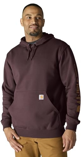 Carhartt pour Hommes Signature Logo Moyen Chemise à Manches Capuche K288 - Violet - S