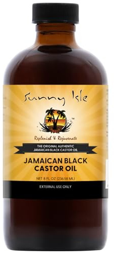 Sunny Isle - Huile de ricin noire jamaïcaine, 8 onces | Original | Pour des cheveux, une peau, des ongles, des sourcils et des cils plus sains | Soins de la peau