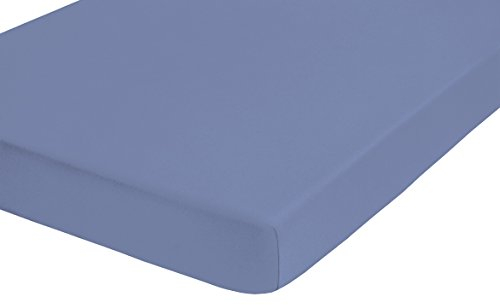 Traumhaft Schlafen - Castell - Markenbettwäsche 0077113 Spannbetttuch Jersey Stretch 1x 90x190 cm - 100x200 cm, blau