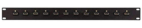 Monoprice 108061 HDMI-Patchpanel mit 12 Anschlüssen, 48,3 cm (19 Zoll)