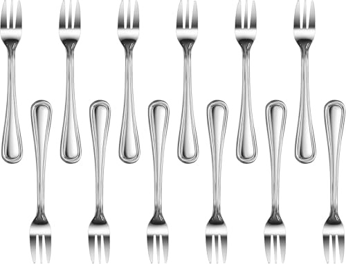 New Star Foodservice 58086 Slimline Pattern, 18/0 Stainless Steel, Oyster Fork, 5.4-Inch, Set of 12