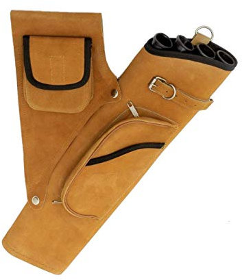 elToro Professioneller Seitenköcher aus Wildleder; Zubehör beim Bogenschießen, für Pfeil und Bogen