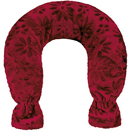 Sänger Wärmflasche mit Hals mit Velours-Bezug, Brombeere