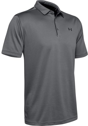 Under Armour Men's Tech Golf Polo , Graphite (040)/Black, Medium