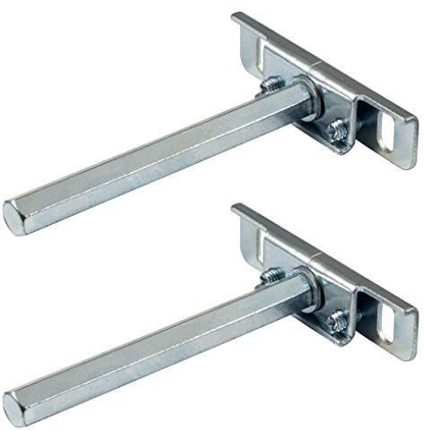 Gedotec Tablarträger Stahl blau hell verzinkt - CLEVER | 2 Stück Regalträger Metall - Schwerlastträger | Regalhalterung Wand-Montage | Regal-Bodenträger unsichtbar | Wandregalträger rostfrei