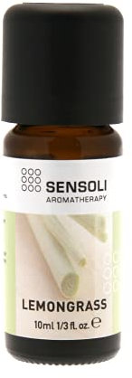 SENSOLI Lemongrass Essential Oil 10ml - Pure and Natural Essential Oil for Aromatherapy and Diffusers