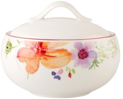 Villeroy & Boch 10-4100-0960 Mariefleur Basic Zucker-/Marmeladendose, 0,45 l, Premium Porzellan