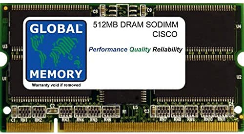 GLOBAL MEMORY 512 MB DRAM SODIMM ARBEITSSPEICHER FÜR Cisco 7600 Series ROUTERN Supervisor Engine & Route Switch Prozessor (mem-sip-200–512 M)