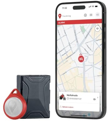 Trackting SMART V3 Europa - Antifurto GPS localizzatore per Auto e Moto - SIM integrata Senza Canone LTE-M/Edge - No cavi - Batteria record - Telefonata Allarme