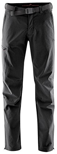 maier sports Men's Torid Slim Hiking Trousers, Slim fit Outdoor Pants, Breathable Trekking Trousers Black - Black