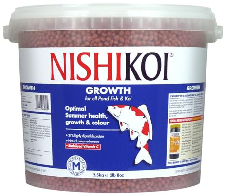 Nishikoi Growth Complete Food for Koi and Pond Fish - Medium Pellets - 2.5kg