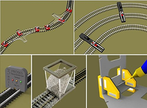 Proses PP-13 Werkzeug Sortiment Gleisverlegung C-Gleis Einschotterer Abstandhalter Gleishalter Spur H0 HO 1:87