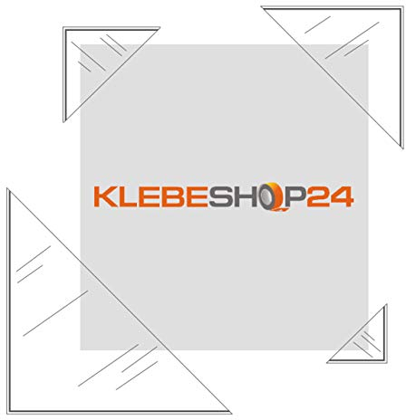 Klebeshop24 DREIECKTASCHEN SELBSTKLEBEND | KLEBEECKEN | Transparente Fotoecken | FORMAT WÄHLBAR | 20 oder 100 Stück | Ecken zum Einkleben / 32 mm x 32 mm 20 Stück