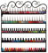 Dazone Étagère Murale à Vernis à Ongles Cœur Grande en Métal 5 Niveaux Noir, Organisateur Vernis à Ongles pour Huiles Essentielles, Rouge à Lèvres