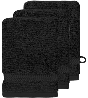 Sensei 097061.41 Luxury Gant De Toilette Noir 16 x 22 cm
