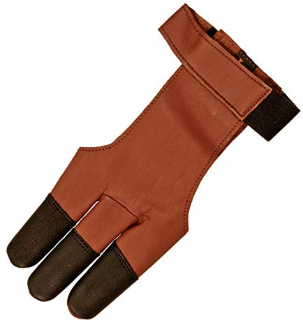 elToro Traditioneller Schießhandschuh Tradition (Braun-Schwarz) Bogenschießen (L)