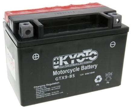 Batteria Kyoto 12 V GTX9-BS MF, non richiede manutenzione Kawasaki Z 750 M ABS (2007) Kawasaki Z 750 M ABS 07