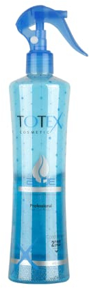 TOTEX Spray Après-Shampooing 2 Phases Blue | Spray Soin Sans Rinçage | Pour Cheveux Abîmés | Formule Démêlante, Nourrissante et Hydratante Bleu 400 ml