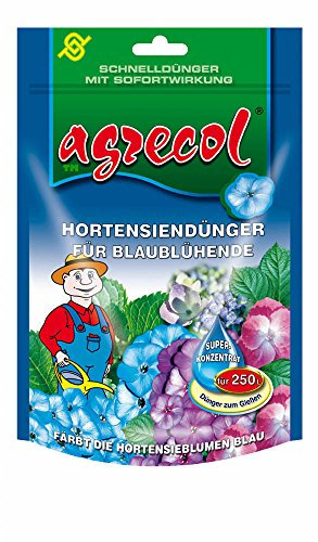 Premium Hortensia Engrais Bleu Engrais pour Bleu Coloration de fleurs d'hortensias avec effet rapide – Pour 250 l eau hochkonzentriert et hochergiebig