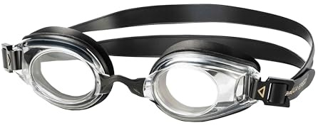 Aqua Speed optische Schwimmbrille mit Sehstärke Erwachsene Jugendliche | UV Schwimmbrillen für Brillenträger - Swimming Goggles Anti-Fog | 5 x Nasensteg, Dioptrien: -2.0, Schwarz - Ungetönt