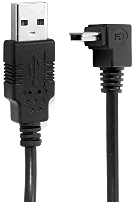 chenyang Mini USB-Kabel, USB 2.0 Stecker auf Mini USB 5 poliger Stecker 90 Grad nach unten abgewinkelt Lade/Datenübertragungs Verlängerungskabel 0.5M für Dashcam/GPS/Mikrofon