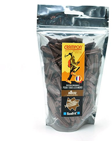 Crampon Sachet de 150 Chevilles 8x32, Marron