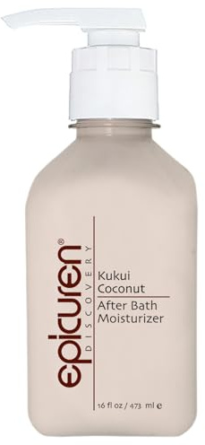 Epicuren Kukui Coconut After Bath Moisturizer, 16 Ounce (500 Milliliter)