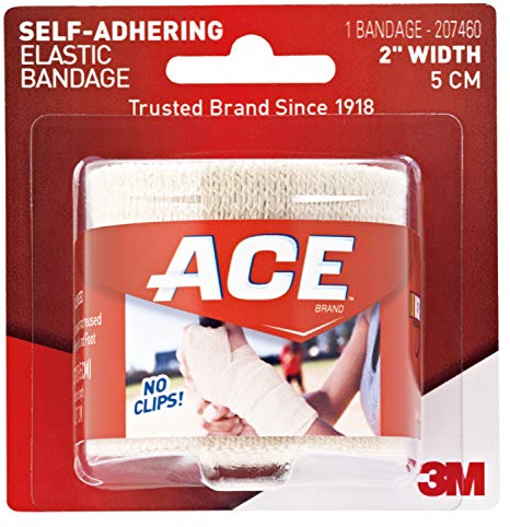 ACE 2 Self-Adhering Elastic Bandage Wrap, White