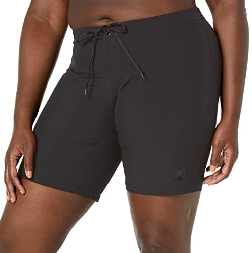 Body Glove Women's Smoothies Harbor Solid 8 Vapor Board Shorts, Large Black