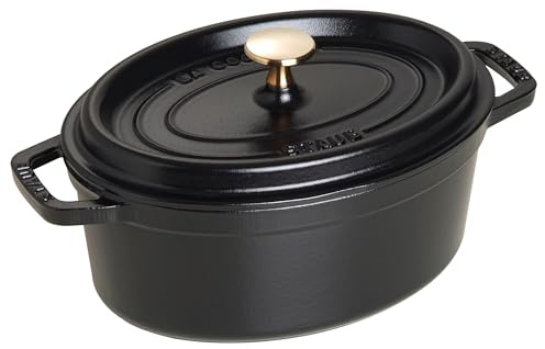STAUB Cocotte Casseruola Ovale, Ghisa, Nero, 23 cm