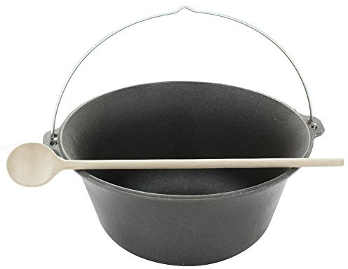 GRILLPLANET Gulaschkessel Gusseisen 16 Liter Kesselgulasch Topf Guss