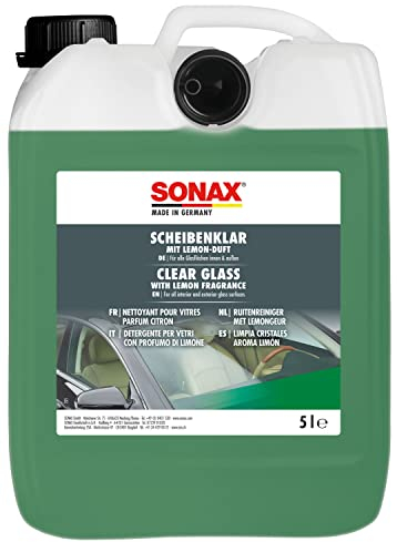 SONAX ScheibenKlar (5 Liter) zum Entfernen von Silikon-, Öl- und Insektenverschmutzungen von Fahrzeugscheiben und Scheinwerfern, Art-Nr 03385050