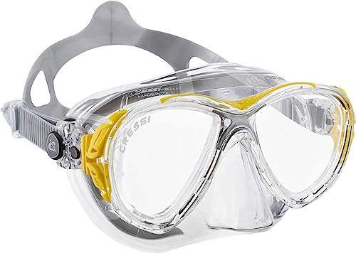 Cressi Eyes Evolution Mask SIL Crystal/Frame Yellow