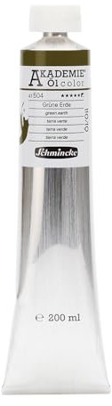 Schmincke – AKADEMIE® Öl color, feine Künstler-Ölfarben, Grüne Erde, 41 504 015, 200 ml Tube, höchst lichtecht, Ölmalerei