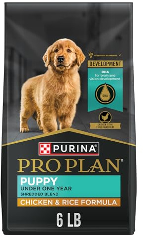 Purina Pro Plan High Protein Puppy Food Shredded Blend Chicken & Rice Formula - 6 lb. Bag